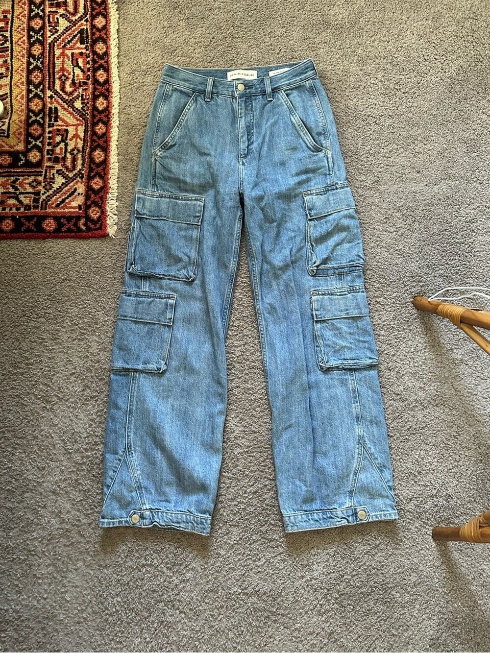 Denim Forum The 90s Millie Hi-Rise Cargo Jeans